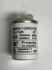 7.5 MFD uF Dual Run Capacitor 370 440 vac Volts AC Motor HVAC 7.5 uf