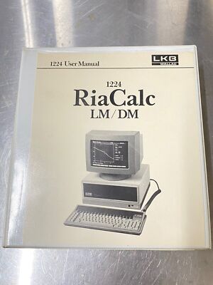 LKB 1224 RiaCalc LM/DM Ria Lab & Data Management Program - Users Guide / Manual