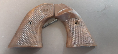 Rohm/RG Model 66 Revolver 2-Piece Brown Plastic Grips W/ Thumb Rest