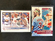 MLB - Bryce Harper 2022 Topps Batting Avg Leaders & 2022 Donruss Diamond Kings