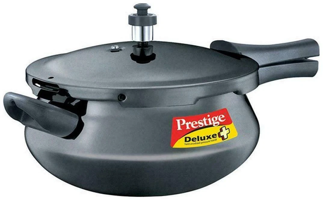 New Prestige Deluxe Plus Junior Induction Base Hard Pressure Handi Cooker - 4.8L