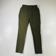 Banana Republic High Rise Skinny Pull On Pants Olive Green Stretch Womens Small