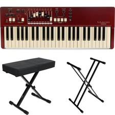 Hammond M-Solo Portable Organ Essentials Bundle - Burgundy