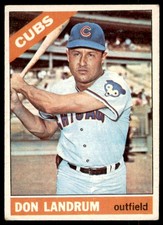 1966 Topps Don Landrum Chicago Cubs #43 VG-VG/EX (No Button)