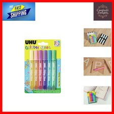 GLITTER GLUE SHINY 6X10ML BLISTER