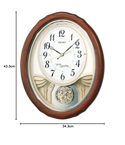 【新品未使用】SEIKO 掛時計 ブラウン 高音質16和音メロディ AM257B Seiko AM257B Wall Clock Radio Analog Triple Selection Melody From