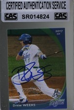 CAS Certified 2017 Grandstand 2016-17 Hartford Yard Goats Drew Weeks Sealed n1u