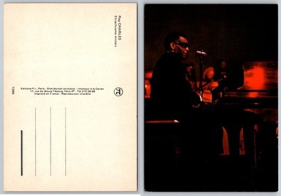 Ray Charles Live Concert Ektachrome Anders Photo Postcard Paris France Music