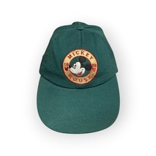 Disney Mickey Mouse Vintage 90s Embroidered Hat Green Elastic Back NWT