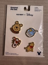 Old Navy + Disney Collaboration WINNIE THE POOH Pin Set Of 4 New Sealed Tigger