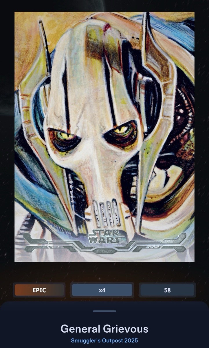 General Grievous Stellar Art Epic Topps Star Wars Card Trader