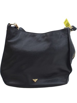 Apatchy London Damen Tasche Schwarz 100% Leder Schultertasche