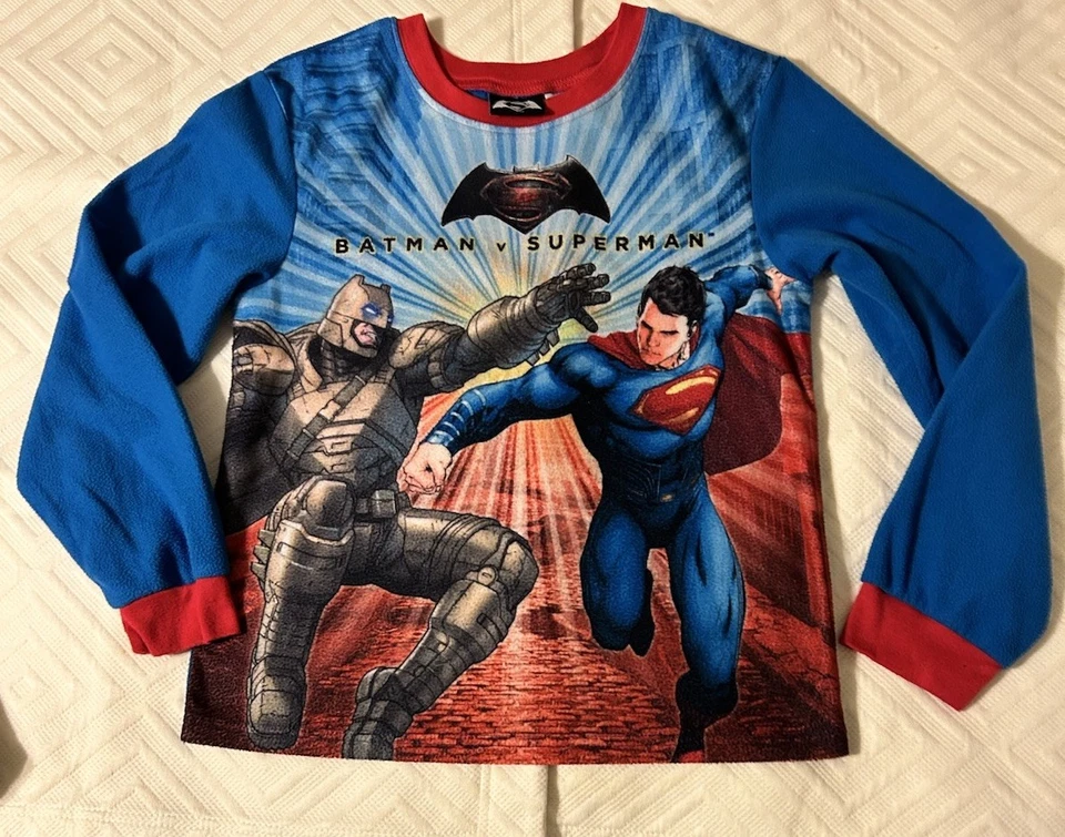 Spider-Man Superman Batman Pikachu Manga Larga Polar Camisas para Dormir Niños 10/12 Foto 4 de 4