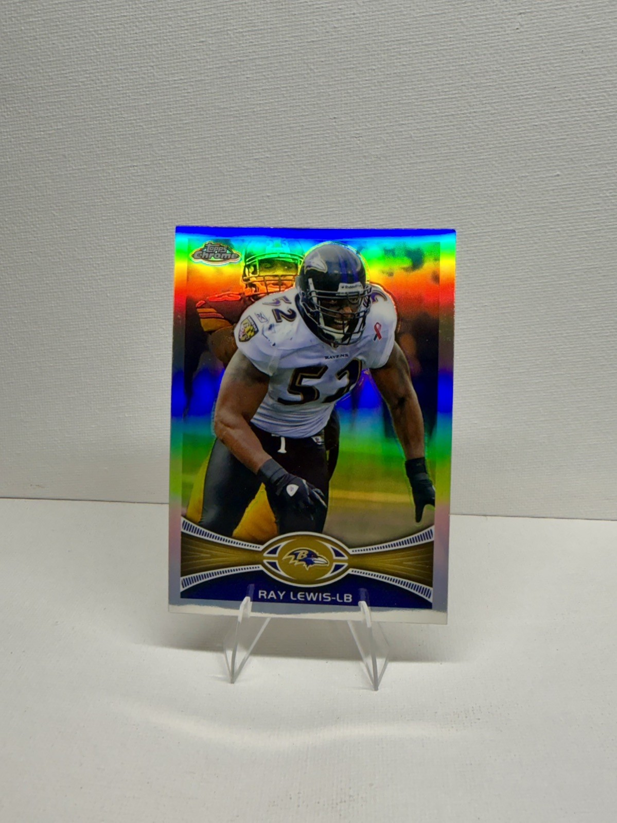Ray Lewis 2012 Topps Chrome #121 Refractor HOF Baltimore Ravens Miami Hurricanes