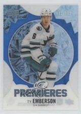 2023-24 Upper Deck Ice Ice Premieres Blue 602/799 Ty Emberson #171 1e7g