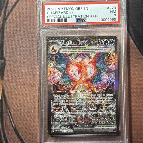 Pokémon TCG Obsidian Flames Charizard EX 223/197 Special Illustration Rare PSA 7