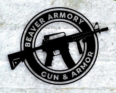 Personalisiertes AR-15 Gun Armor Metall Namensschild Home Shop Deko Wandkunst