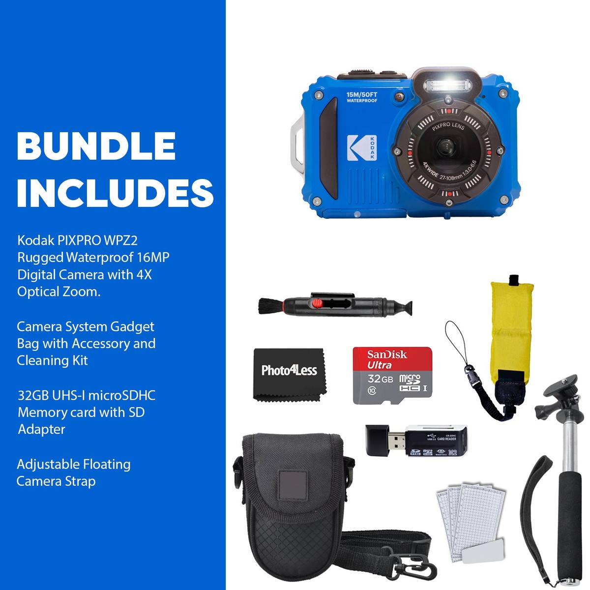 Kodak PIXPRO WPZ2 Digital Camera + 32GB microSDHC UHS-I Card + | eBay