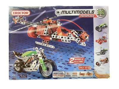 Meccano Erector Multimodels Motorized Building Set ~ Builds 35 Models NEW