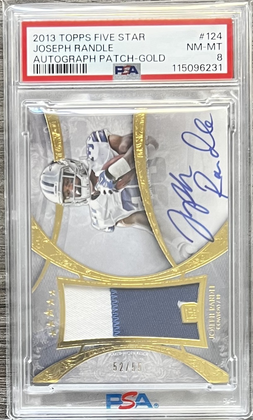 Joseph Randle Topps Five Star #124 Autograph Patch Gold