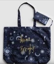 Shine Bright Blue Fold Away Shopper Avon New In Packaging With Pouch