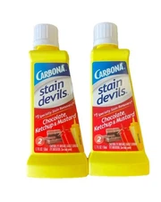 Carbona Fabric Stain Remover CHOCOLATE KETCHUP MUSTARD 1.7 oz LOT OF 2 FORMULA 2