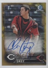 2016 Bowman Draft Chrome Pick Gold Wave Refractor 21/50 Chris Okey Auto 0b67