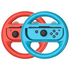 2-Pack Switch Steering Wheel Grip for Joy-Con, Racing Game Accessory