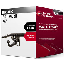 Für Audi A7 C7/ 4G (Brink) Anhängerkupplung abnehmbar + E-Satz 7pol universell