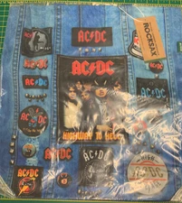 AC/DC ROCKSAX PRINTED TOTE  BAG OFFICIALLY LICENSED ITEM