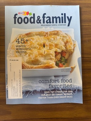 Vintage Kraft FOOD & FAMILY Magazine WINTER 2008 Back Issue Recipes Tips Pot Pie