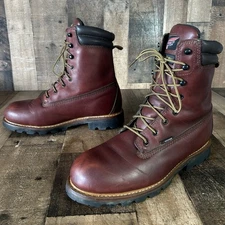 Red Wing 1201 EH Lace Up Waterproof Logger Work Boots Mens 9.5 EE