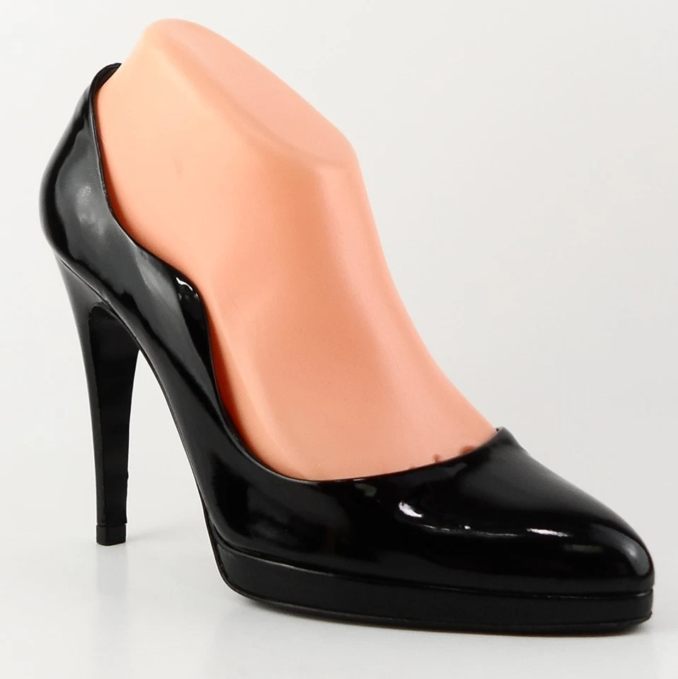 $575 亚历山大钢花公子黑色专利意大利设计师泵 10 EUR 40 — 第 2/4 张图片