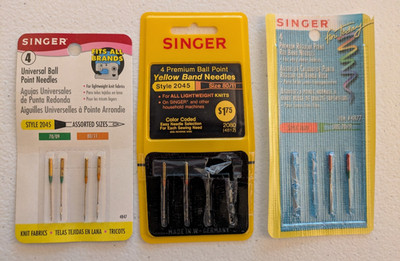 Singer LOT Universal Sewing Machine Needles 7 NEW  2045/2020 Color Coded 70/80
