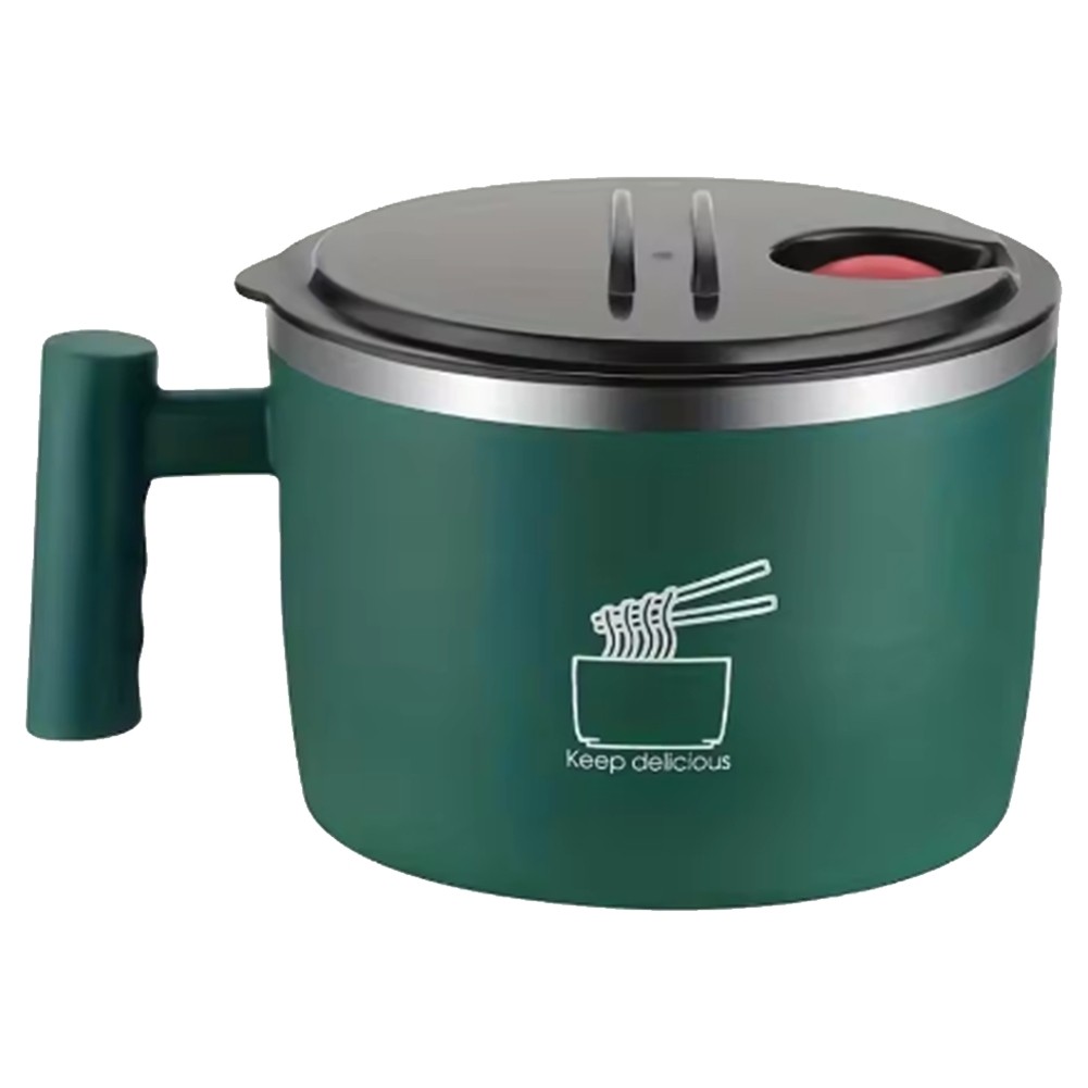 Microondas Ramen Bowl Ramen Bowl con tapa taza de sopa verde verde C4O38789