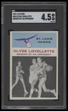 1961 FLEER CLYDE LOVELLETTE 58 VG-EX+ CENTERED SGC 4.5 ST. LOUIS HAWKS
