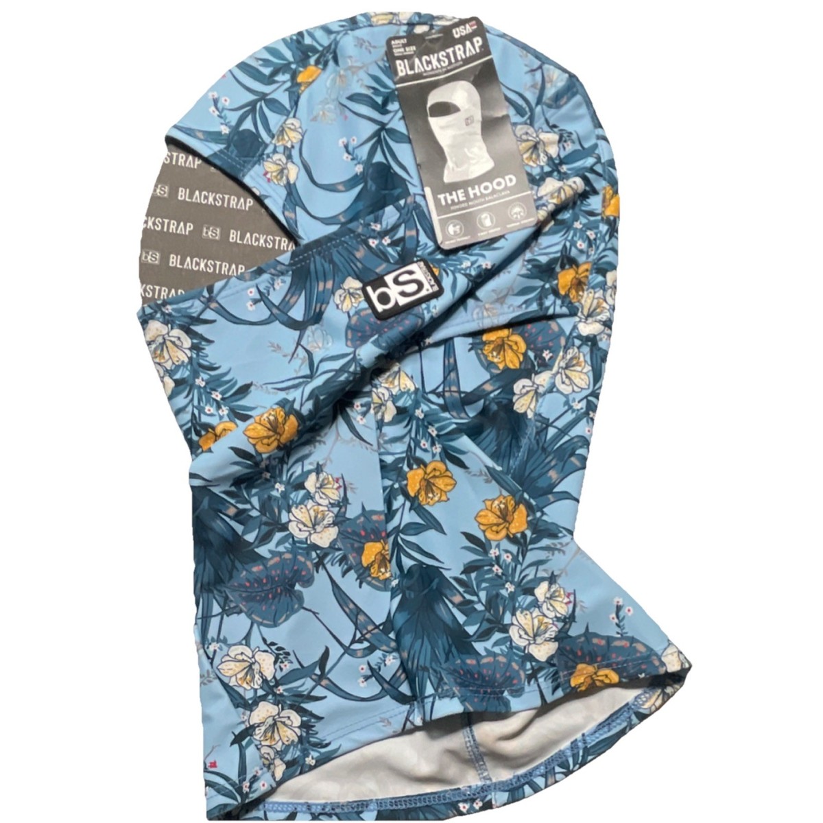 Blackstrap The Hood Balaclava Floral Blue One Size Unisex 