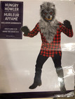 Hungry Howler Werewolf Costume Kids XLarge 14-16 Mask, Gloves (2), Shirt/Fur NEW