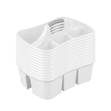 Sterilite Divided Storage Ultra Caddy with 4 Compartments and Handles (12 Pack)