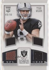 2013 National Treasures Rookie NFL Gear Materials Quad 49/99 Tyler Wilson 5x8
