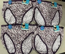 4 pc VANITY FAIR ILLUMINATION 13108 Hi-cut Brief  LOCAL LEOPARD Print Sz- 8 / XL