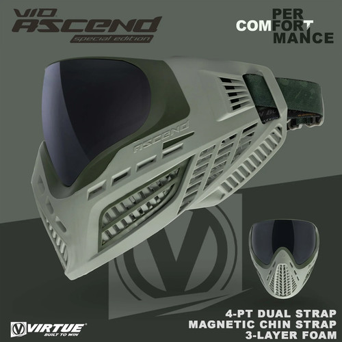Virtue VIO Ascend Protective Thermal Lens Goggle Mask FGG Dark Olive