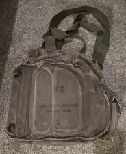 Vintage U.S. M17A2 Chemical Biological Gas Mask Carrying Case Only 1960s 
