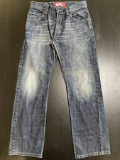 Levi's 505 Straight Boys Jeans 12 Regular 26x26.5 100 Cotton Blue Denim