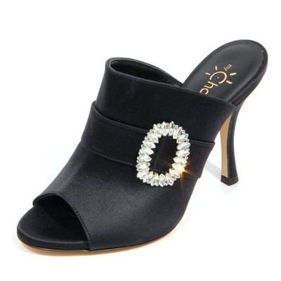 H3342 sandalo donna MYCHALOM woman satin sandals black