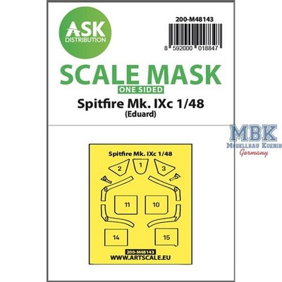 Artscale ASK200-M48143 Spitfire Mk.IXc one-sided express fit mask Eduard