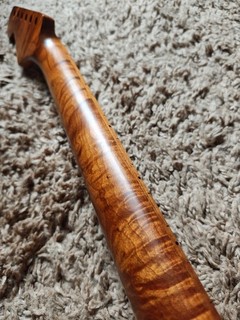 Roasted Flame Maple Electric Guitar Neck with Abalone Pearl Dot Fret Inlays RFL1