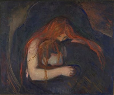 EDVARD MUNCH ARTIST OIL PAINTING SIGNED.