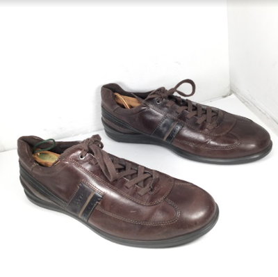 Ecco Men\'s Size 46 (12-12.5) Brown Leather Lace-Up Casual Oxford Dress Shoes Ecco Men main image 4