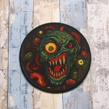Scary Creature Patch Iron-on Applique Monster Badge Creepy Horror Infected Decor